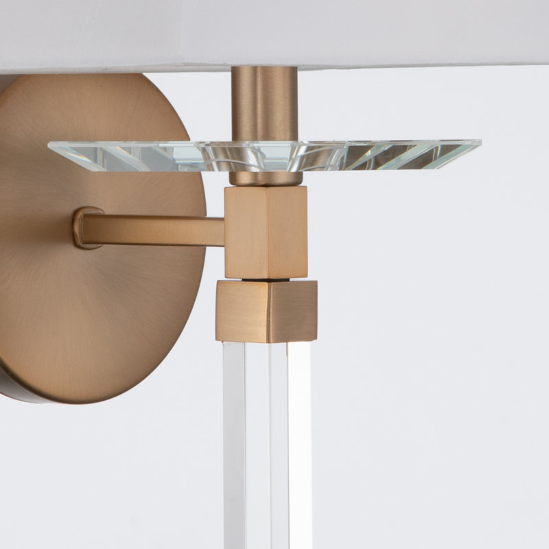 Applique articulée à intensité variable à 1 lumière Omya, Laiton vieilli