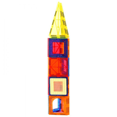 Magnetic Tiles Magnetic Building Toy 55 PCS Magnet Blocks for Kids 3D Set