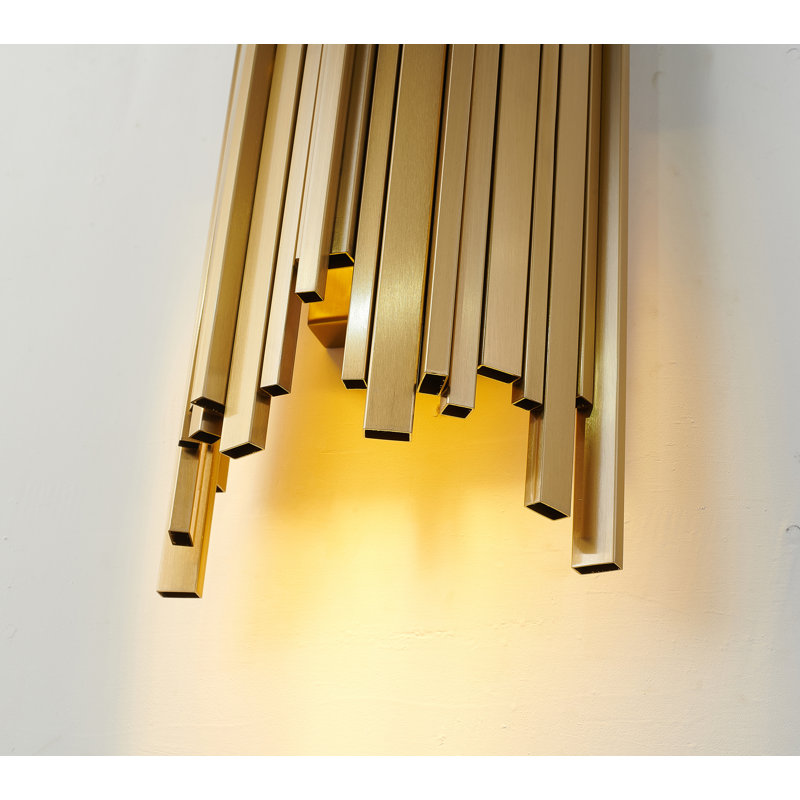 Haga 2-Light Gold Stainless Steel Wall Sconce