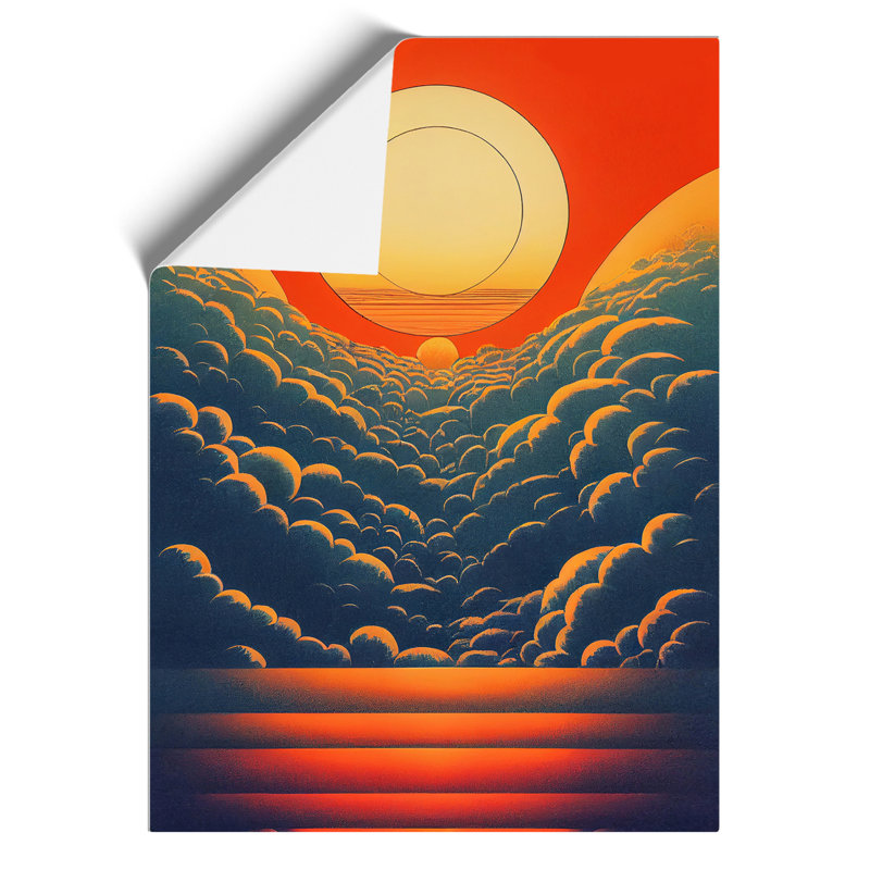 XV1022-4279X Sublime Sunset Abstract - Print, Paper, 59.4cm H x 42cm W, No Matte