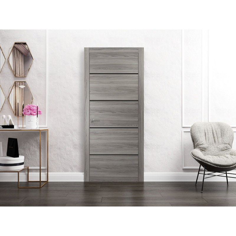 Porte intérieure moderne avec poignée | Planum 0015 | Garniture simple à panneau simple Regural | Salle de bain