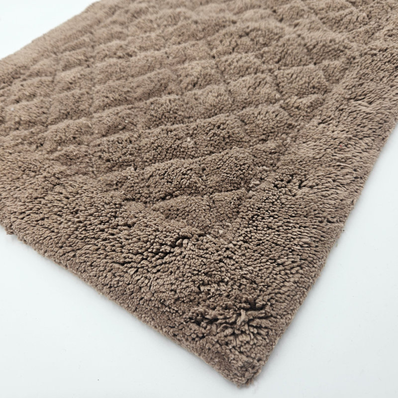 Siarhei Turkish Cotton Bath Rug, Beige, 17"W x 24"L