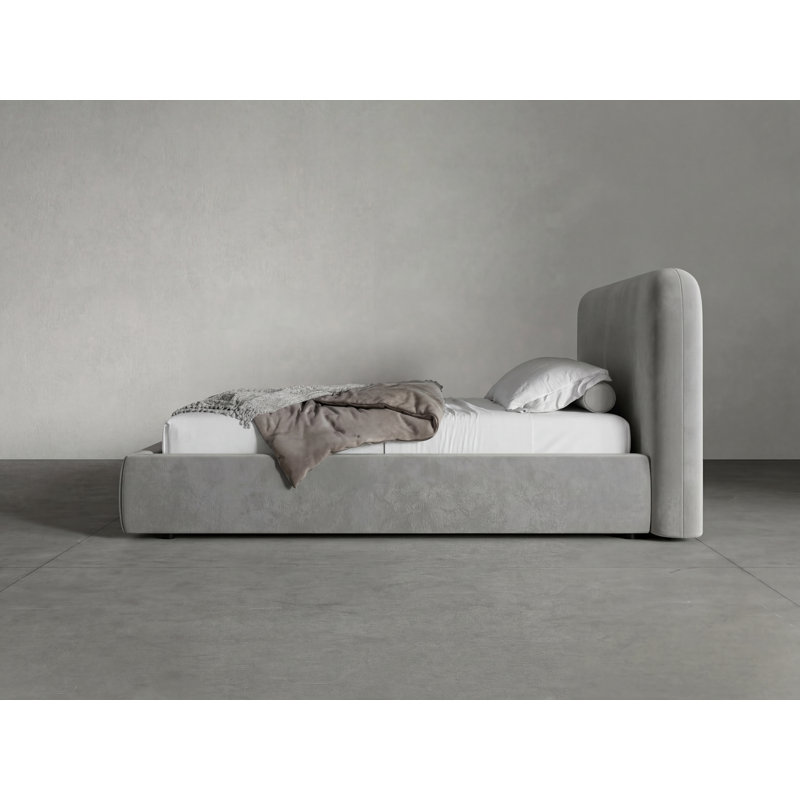 Dearborn King Bed in Contessa Dove Fabric, Queen