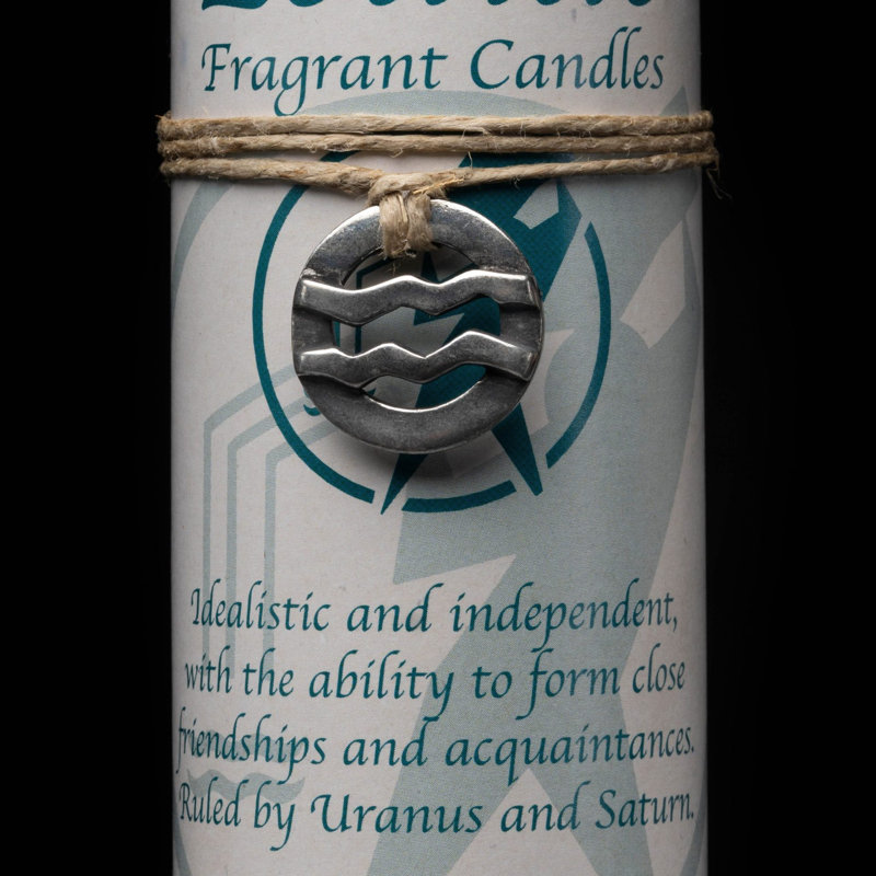 Aquarius Zodiac Pendant Candle