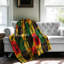 Afro Fabric Fusion - Couverture sherpa de qualité supérieure 1 pièce-1031206674