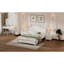 3 chambres avec lit plateforme en bois joyeux et deux tables de chevet - Grand lit blanc