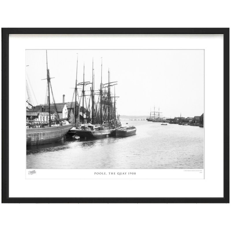Poole, The Quay 1908 by Francis Frith - Single Picture Frame Print, 28cm H x 36cm W x 2.3cm D