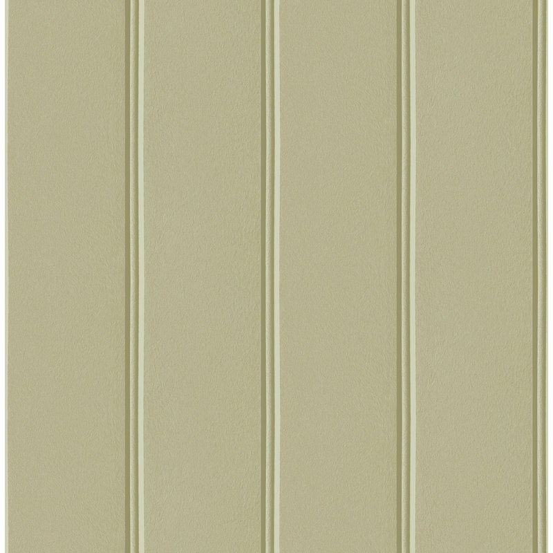 Imitation Group Painted Wood Panel Wallpaper, Light Moss Green
