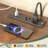 Tall Dresser with Charge Station & LED Light, Dresser with Mesh Door for Bedroom Storage-1071670341