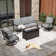 Asfand 5 - Person Patio Conversation Set with Swivel Lounge Chairs & Firepit Table