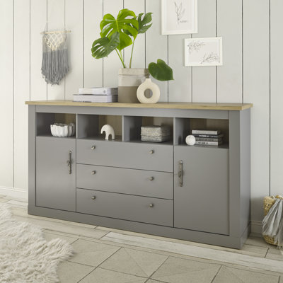 Grubb 200 Cm Wide 3 Drawer Sideboard