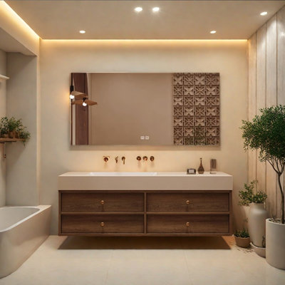 Armoire de salle de bain rétro de style médiéval