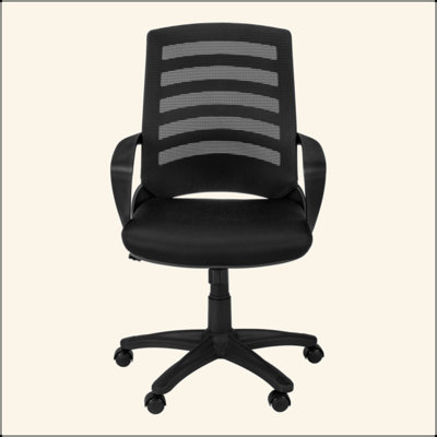 Office Chair, Adjustable Height, Swivel, Ergonomic, Armrests, Computer Desk, Work, Grey Mesh, Chrome Metal, Contemporary, Modern