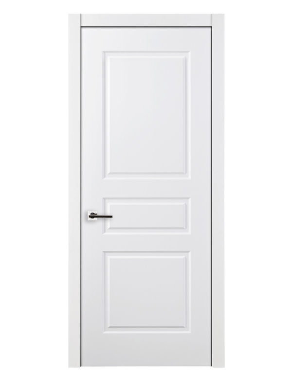 3 Panel White Laminate Interior Door Pre-Hung Left/Right, L 27,75 po x H 80 po, Droite