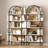 5 Tier Arched Bookshelf With Backing,boho Arch Bookcase