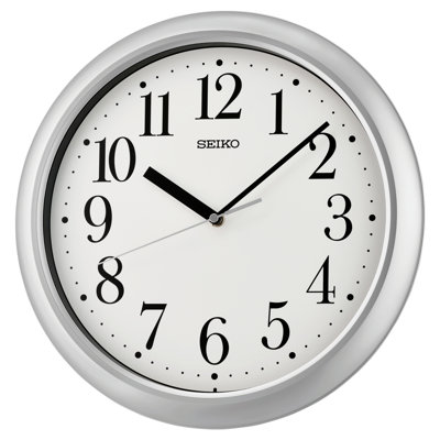 QXA787SLH Wall Clock, Silver-Tone