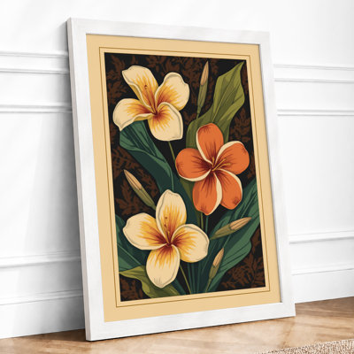 Specimens in Orange Botanical - Framed Print