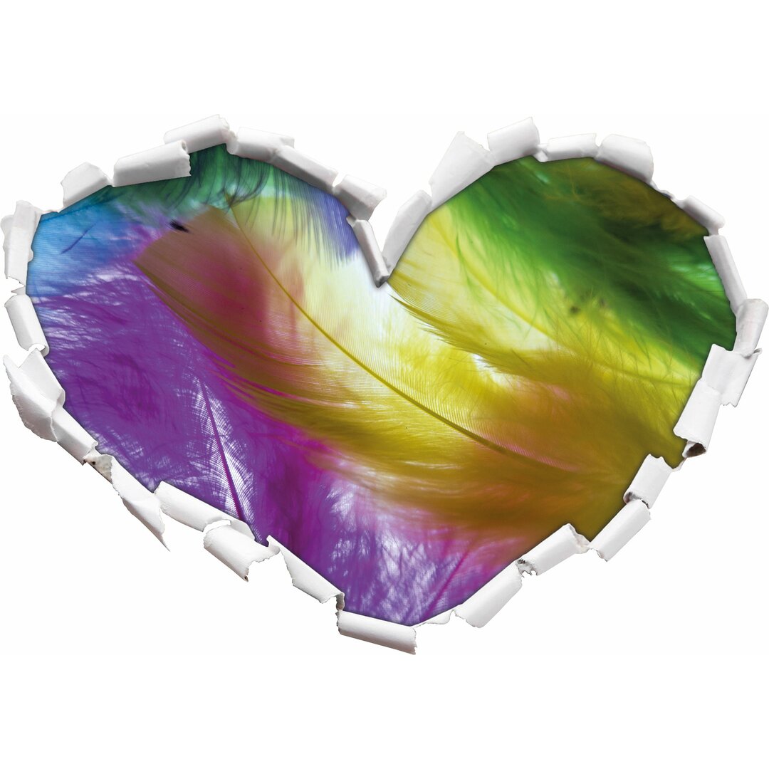 Bunte Federn Wandsticker