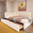 Upholstered Daybed With Adjustable Side Panels And Casters-203780722
