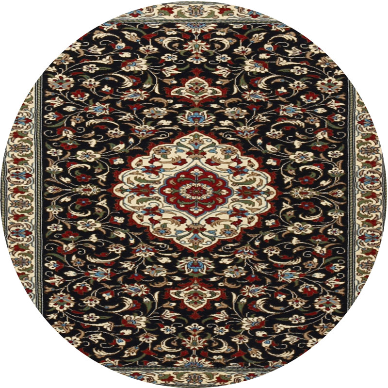 Cartlin Oriental Indoor Rug, Round 7'