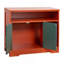 Enceinte de litière pour chat, armoire à litière cachée 31 po avec tablette et rangement, salle de bain intérieure pour chat de style moderne, table de bout en bois pour meuble pour chat, convient à la plupart des bacs à litière, rouge et vert