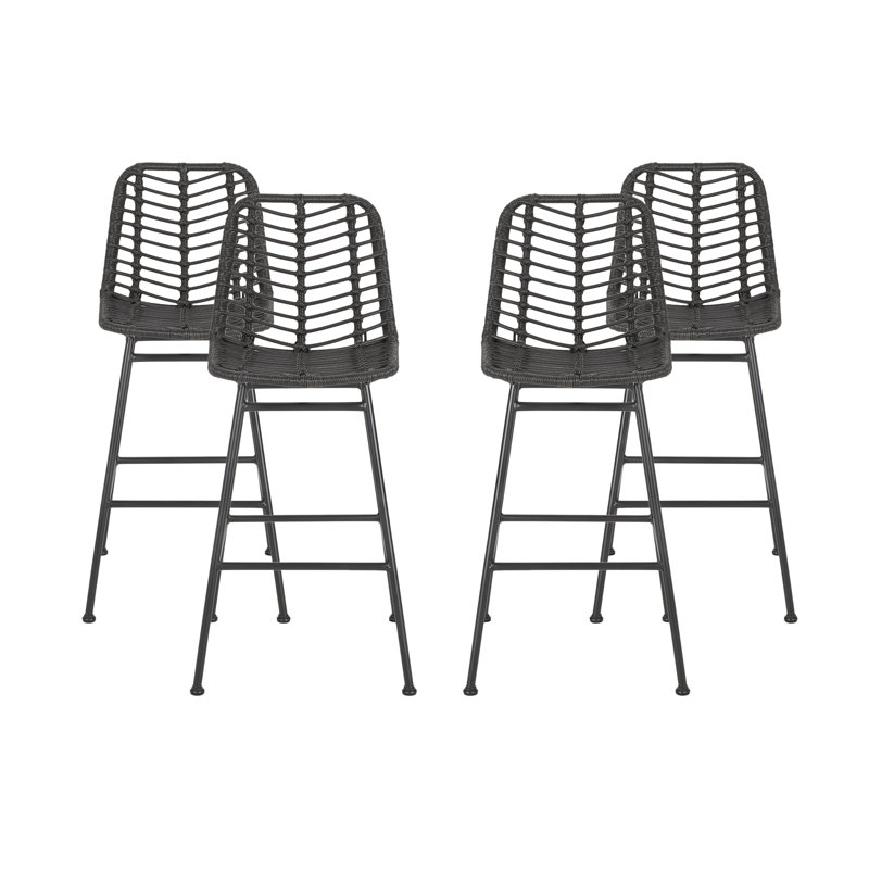 Tabouret de bar Enloe, Gris, 4