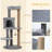 41" Cat Tree Tower with Condo, Scratching Posts, Hanging Ball, Grey