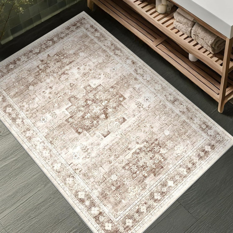 Washable Boho Kitchen Rugs Non-Slip, Rectangle 2' x 3'