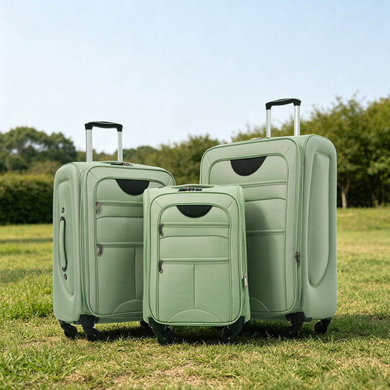 Ensemble de 3 valises extensibles Softside Valise, Light Green