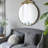 Iron Frame Vertical Round Mirror