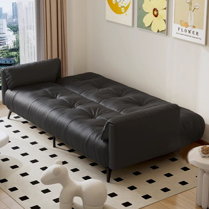 Canapé modulaire en cuir Black Cat Paw, H 32,28 po x l 78,74 po x P 31,5 po
