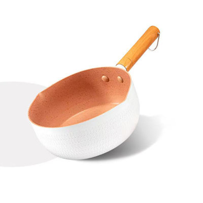 CLEA DEEP 7 Inch Modern American Yukihira Saucepan, Nonstick With Two Side Spouts For Cooking & Noodles Medical Stone Household Baby Non-Stick Soup Pot Baby Food Small Milk Pot