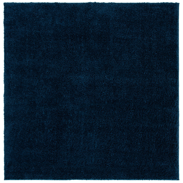 Tapis à poil long bleu marine Aeryn
