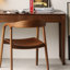 Bureau simple et exquis en noyer à double tiroir-373179078