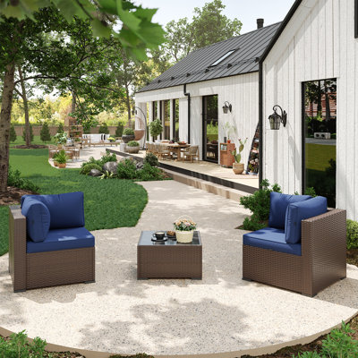 Patio Safo pour 3 personnes avec coussins