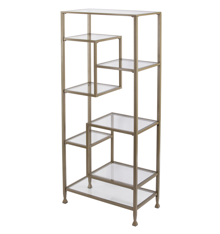 Bibliothèque géométrique en acier Charney H 68 "x l 30,5", Kaki mat
