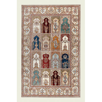 Premium Woven Area Rug, 5.9 x 9.2 Feet | 100% Polyester, 650 g/m² | Antibacterial, Non-Slip PVC Dot Underside, 0.3 in Pile Height | Machine Washable, 3D Digital Printing | Perfect for Living Room & Bedroom Decor