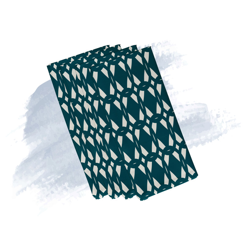 Serviette Danitra, L 18 po x L 18 po, Bleu sarcelle