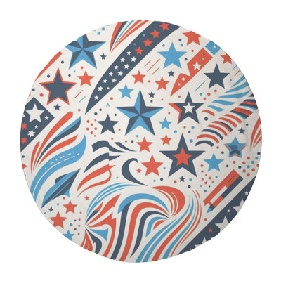 Patriotic Stripe Parade Braided Rug