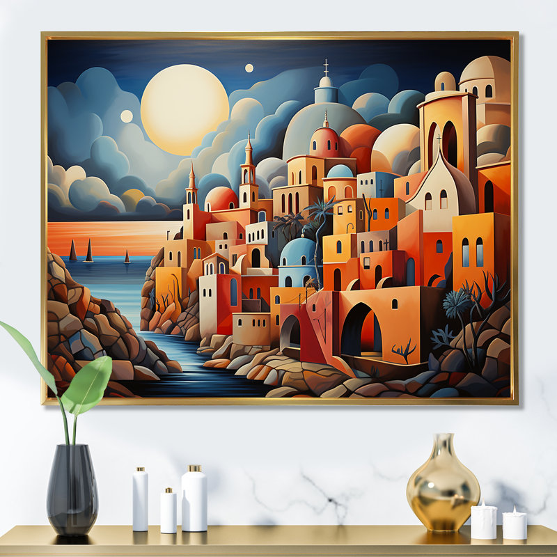 Judaïsme sépharade, héritage I - Judaïsme, art mural, Cadre flottant doré, H 24 po x l 32 po x P 1 po