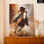  Western Cowboy & Horse Rodeo Wall Art - Décoration équine rustique haut de gamme pour le salon-129521185