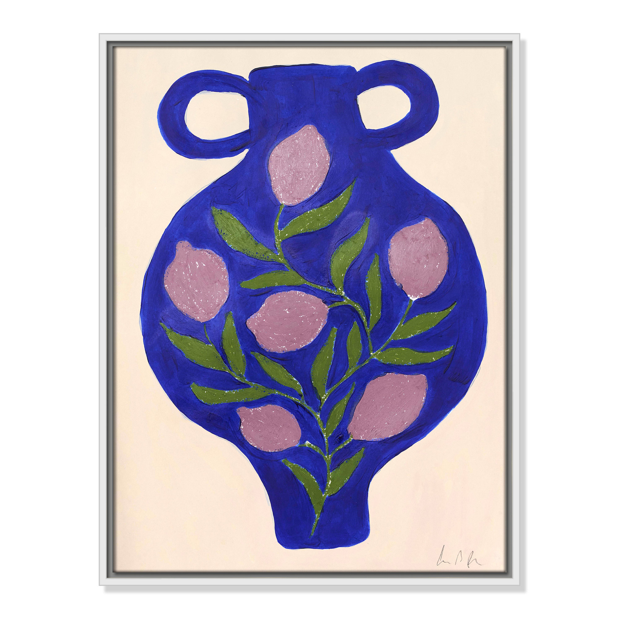Vase No. 03 Print by Camilla Bergqvist, 25.5" H x 19.5" W, White