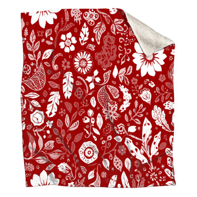 Couvertures noires à motif floral