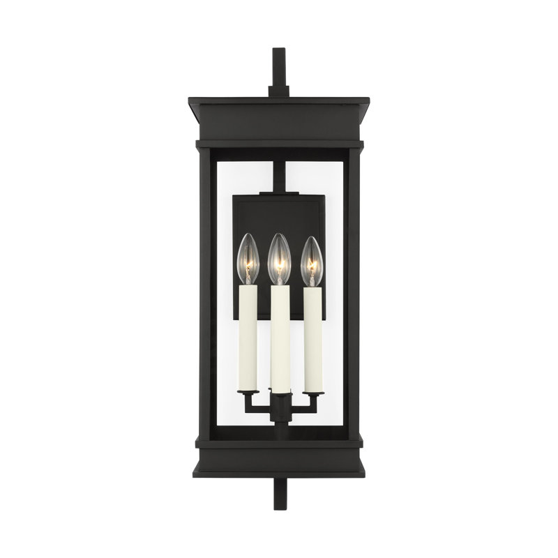 Lanterne murale 4 lumières Shawn, H 25,63 po x l 9,63 po x P 9,63 po, Noir texturé