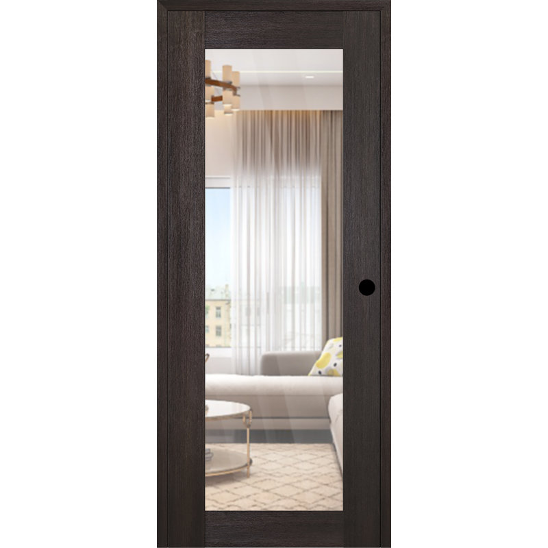 Intérieur en verre transparent Lite Lite Avon, Gauche, Chêne Veralinga, 27,75 po x 95,24 po
