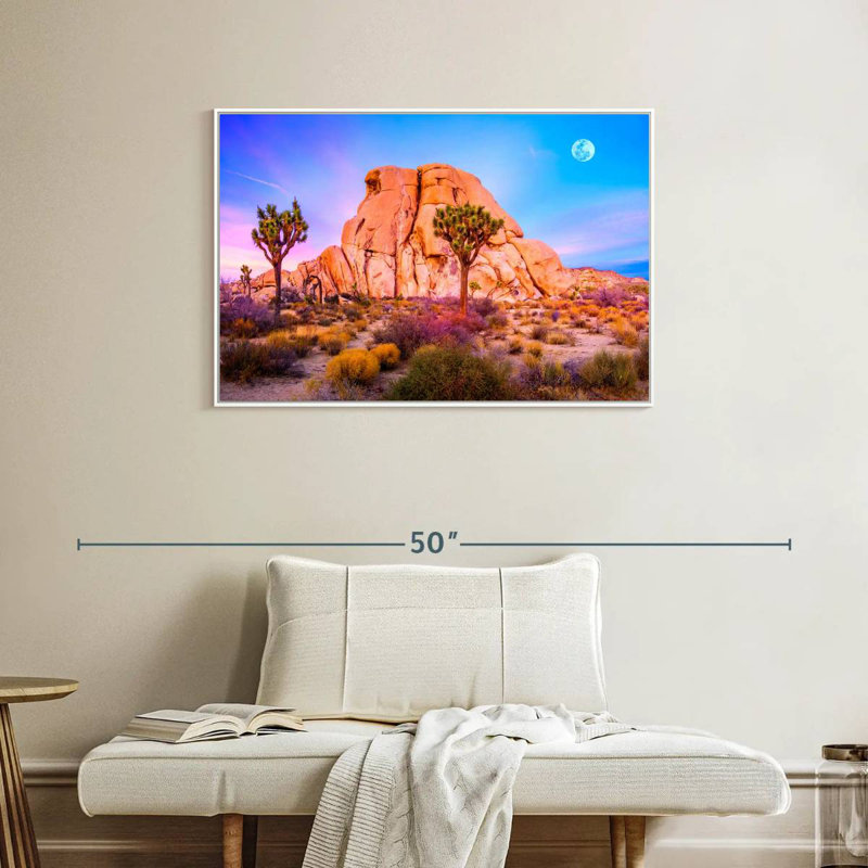 Joshua Tree National Park, Cadre flottant blanc, 37 po x 25 po