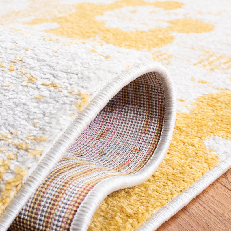 Tapis à motif floral Akshayen, Carré 6 pi 7 po