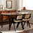 Brown Oval Solid Wood Dining Table