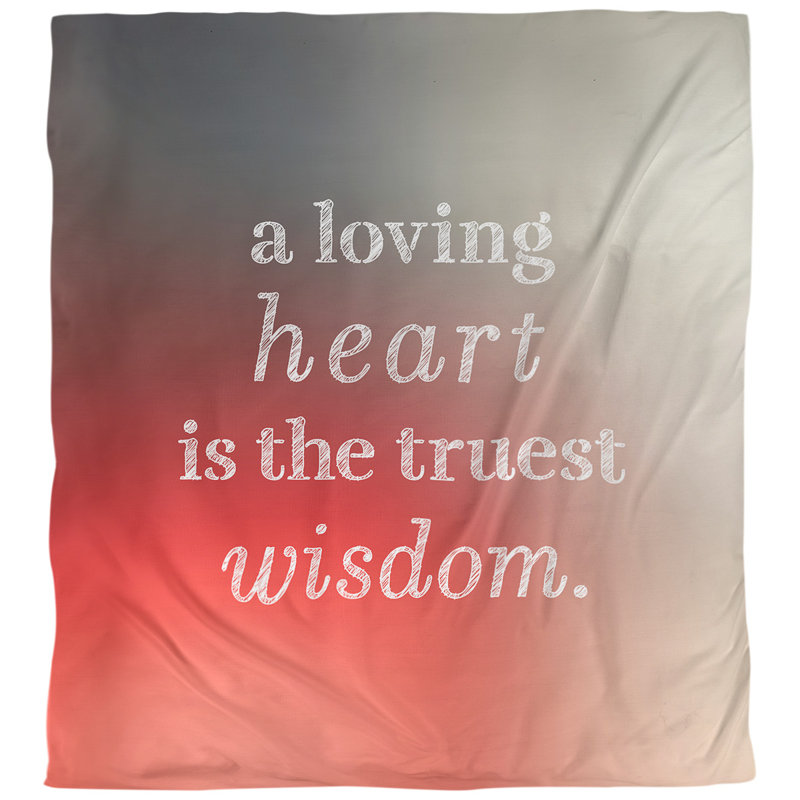 Housse de couette simple love &, Housse de couette pour très grand lit, Blanc / Rouge