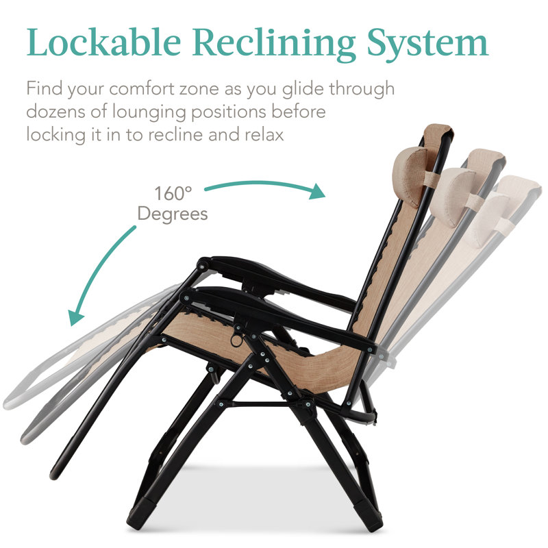 Rodriga Folding Zero Gravity Chair, Wheat